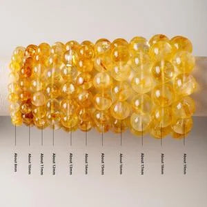 Yellow Agate Bead Bracelet — crystal bracelet, additional product view