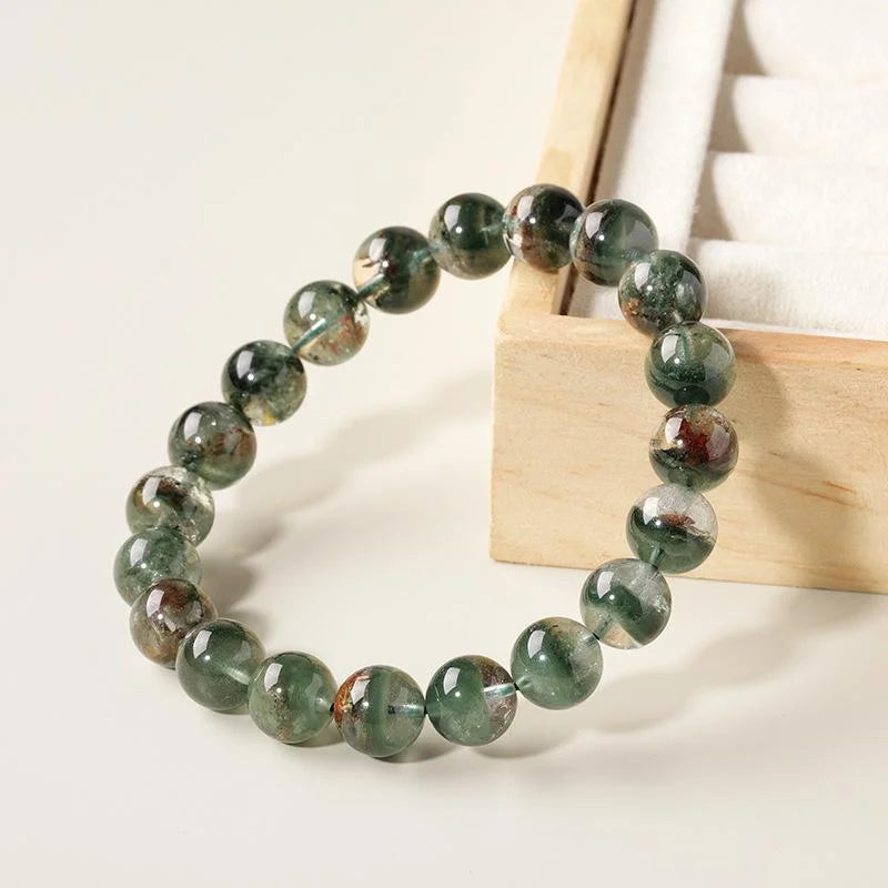 Green Crystal Bead Bracelet | Green Beaded Accessory in Selectable Styles — product image