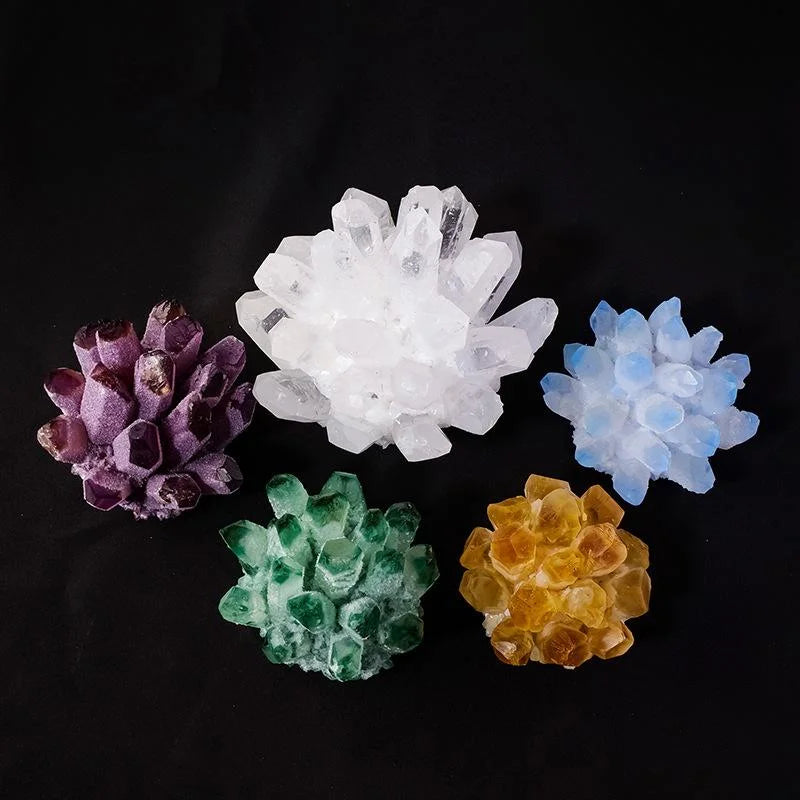 Yellow & White Crystal Cluster Décor — crystal home decor, additional product view