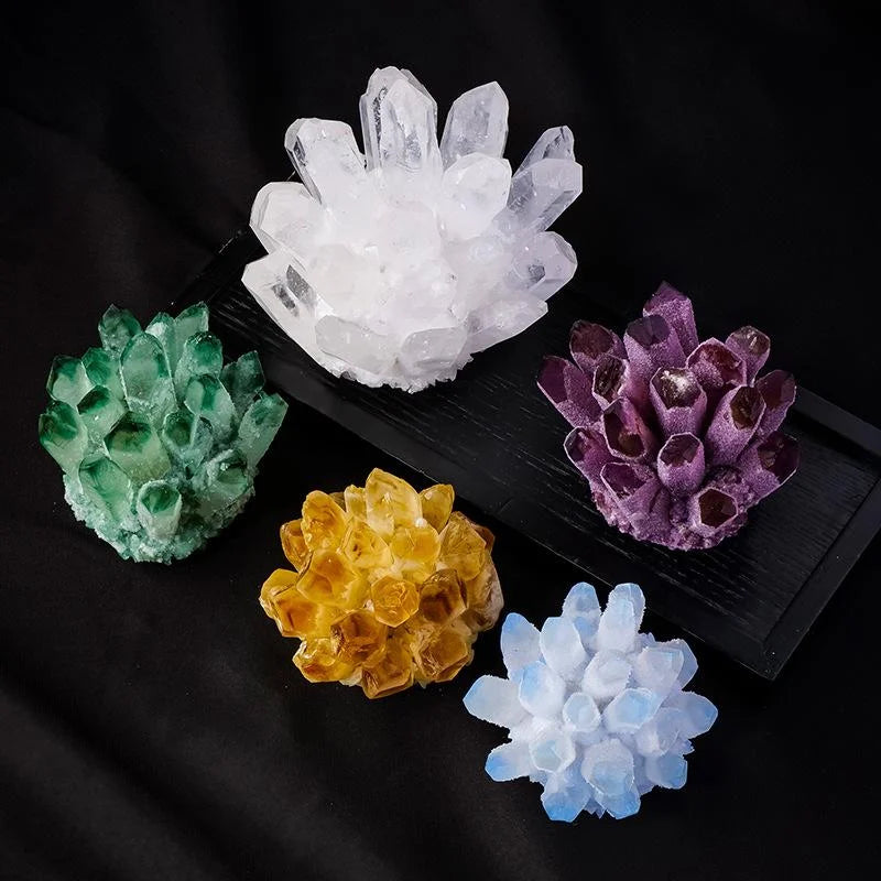 Yellow & White Crystal Cluster Décor — crystal home decor, additional product view