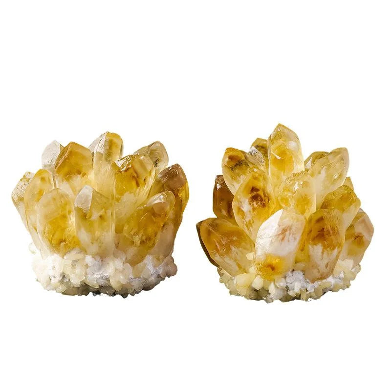 Yellow & White Crystal Cluster Décor — crystal home decor, additional product view
