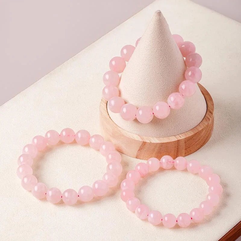 Pink Crystal Bead Bracelet — crystal bracelet, lifestyle view
