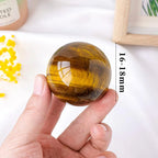 Tiger Eye Crystal Sphere Set — crystal home decor, lifestyle view