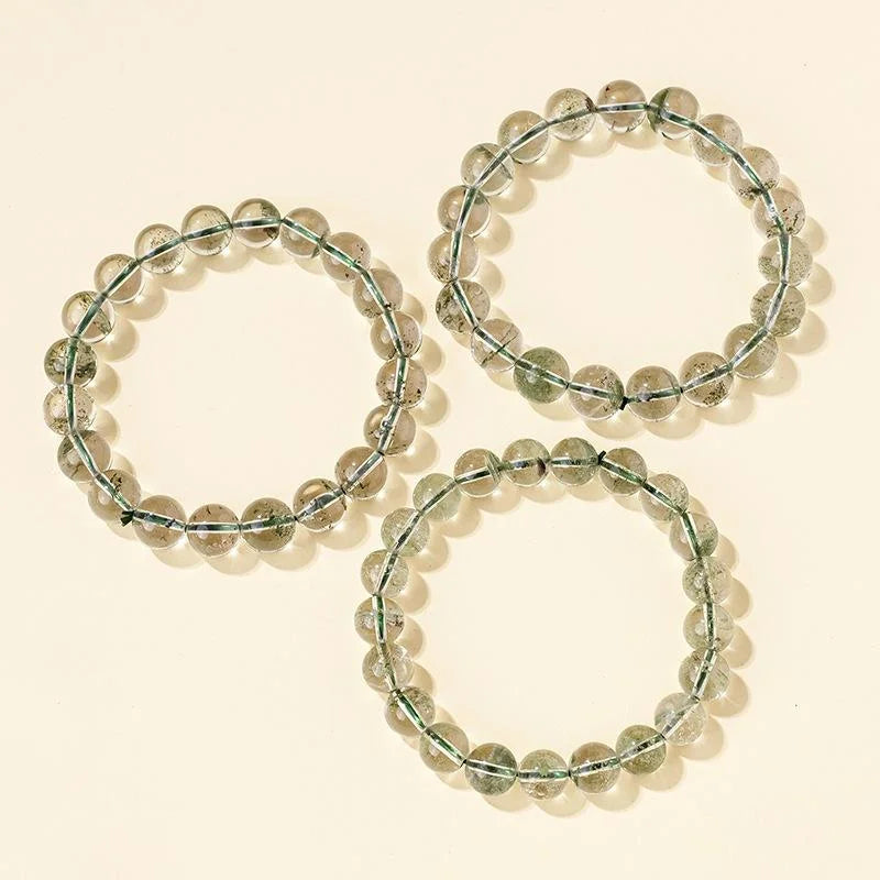 Green Phantom Quartz Bead Bracelet — crystal bracelet, additional product view