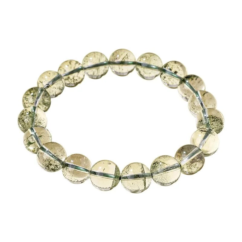Green Phantom Quartz Bead Bracelet — crystal bracelet, additional product view