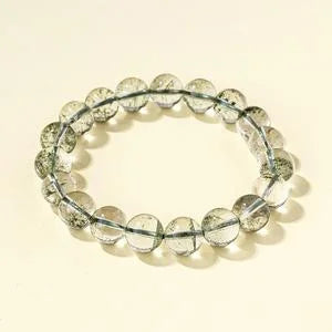 Green Phantom Quartz Bead Bracelet