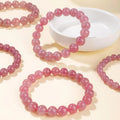 Pink Crystal Bead Bracelet — crystal bracelet, product view