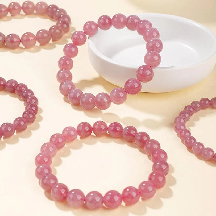 Pink Crystal Bead Bracelet — crystal bracelet, product view
