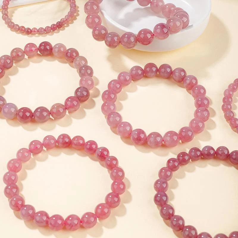 Pink Crystal Bead Bracelet — crystal bracelet, lifestyle view