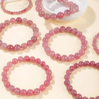 Pink Crystal Bead Bracelet — crystal bracelet, lifestyle view