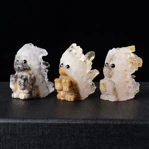White Crystal Animal Figurines