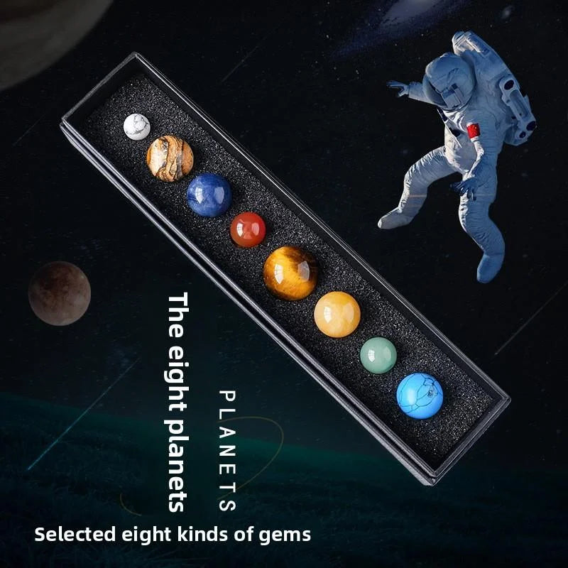 Eight-Planet Crystal Stone Specimen Set — crystal home decor, product view