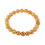 Golden Rutilated Quartz Bead Bracelet — crystal bracelet, product view