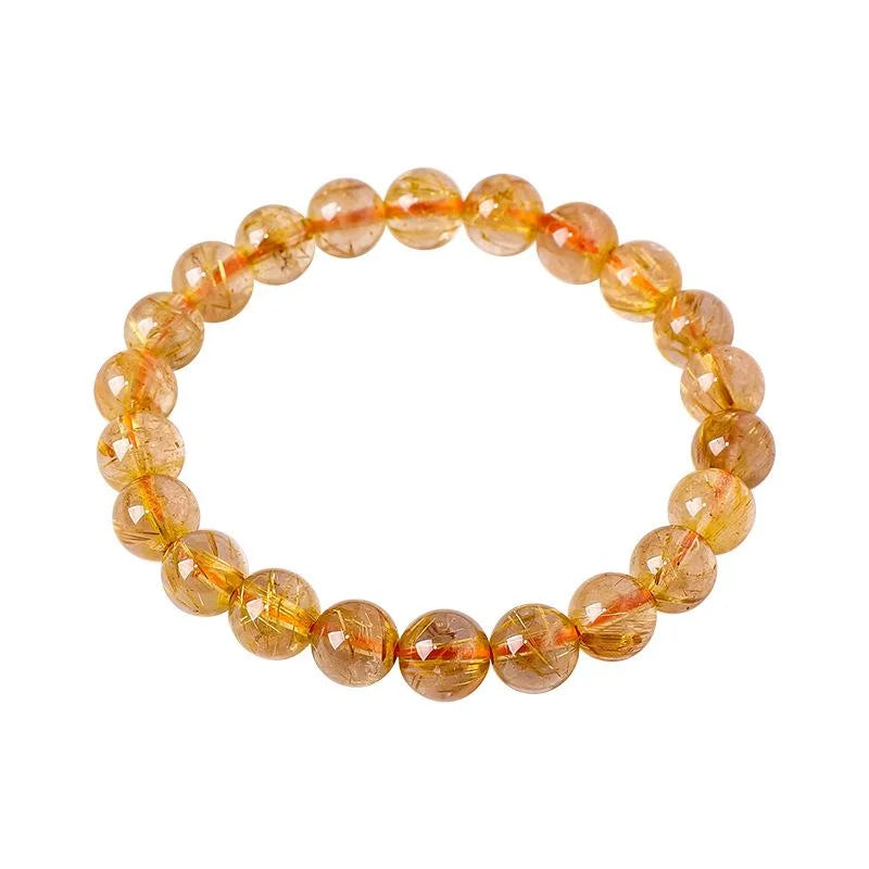 Golden Rutilated Quartz Beaded Bracelet