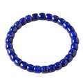Natural Lapis Lazuli Barrel Bead Bracelet — crystal bead bracelet, product view