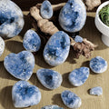 Natural Blue Celestite Cluster — natural crystal cluster, product view