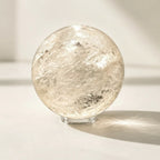 Natural Clear Quartz Sphere — natural crystal sphere, lifestyle view