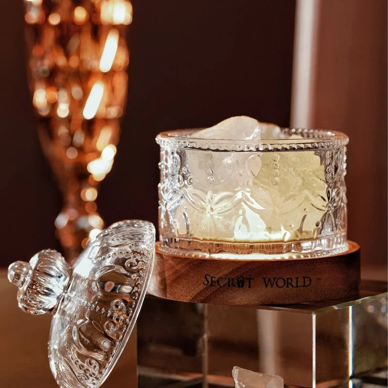 Pressed Glass Trinket Jar — glass storage jar, additional product view