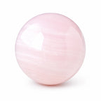 Natural Pink Calcite Sphere — natural crystal sphere, detail view
