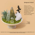 Miniature Crystal Bonsai Landscape — crystal bonsai decor, detail view