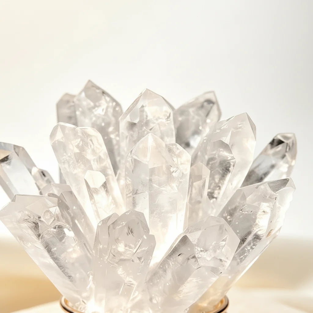 White Crystal Cluster Home Decor — crystal decor, lifestyle view