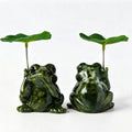 Xiuyan Serpentine Jade Frog Figurine — crystal decor, product view