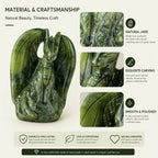 Xiuyan Serpentine Jade Dragon Figurine — crystal decor, lifestyle view