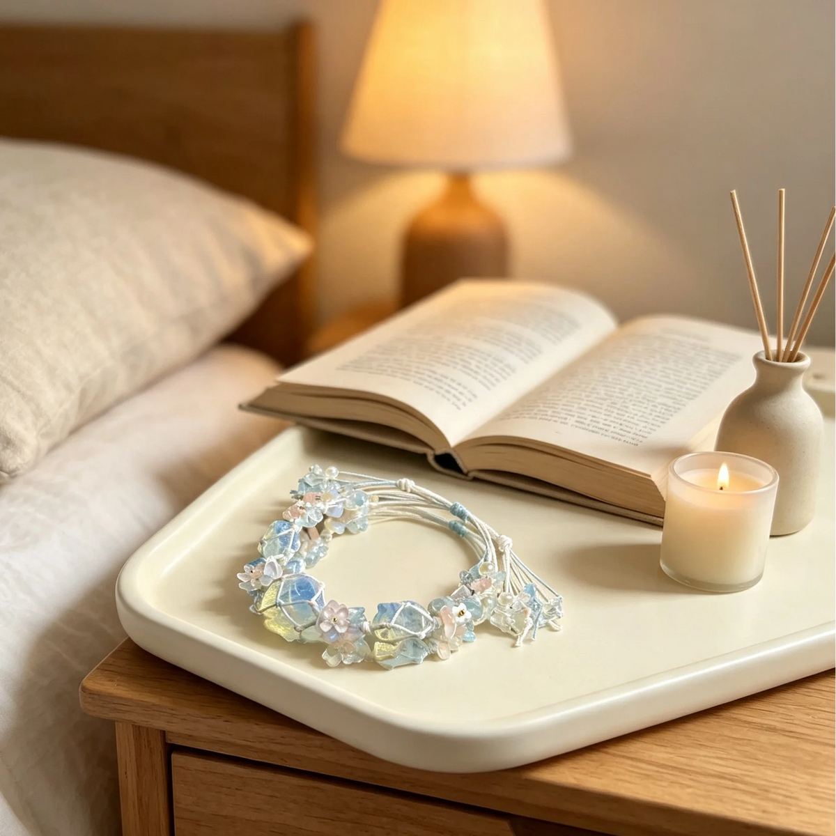 Pure Light Crystal Macrame Bracelet — crystal decor, additional product view