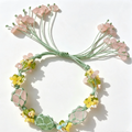 Forest Harmony Crystal Macrame Bracelet — crystal decor, detail view