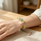 Forest Harmony Crystal Macrame Bracelet — crystal decor, additional product view