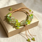 Forest Harmony Crystal Macrame Bracelet — crystal decor, additional product view