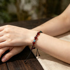 Earth Flame Crystal Macrame Bracelet — crystal decor, lifestyle view