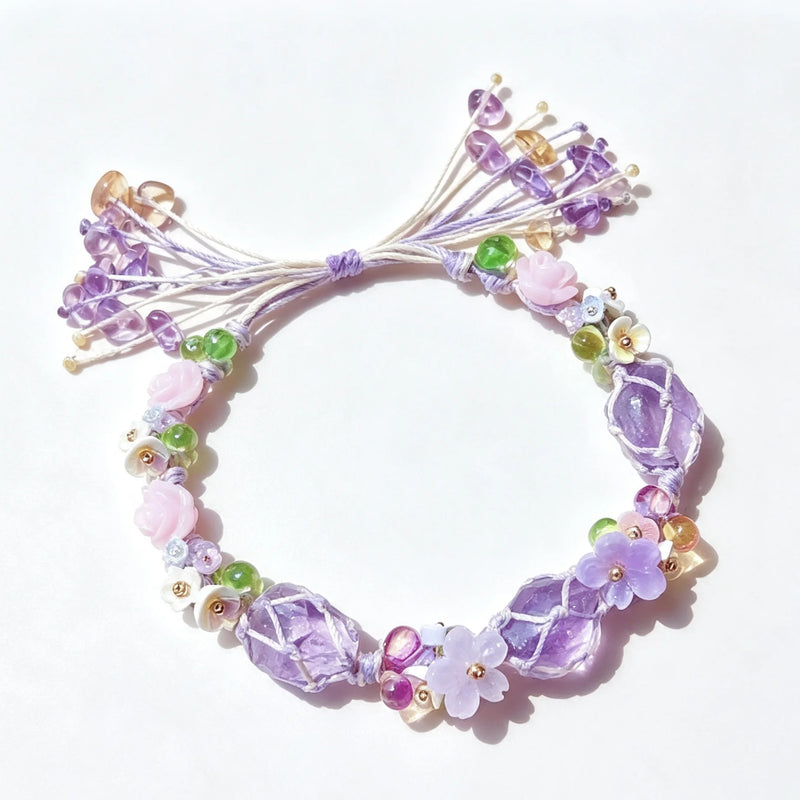 Celestial Insight Crystal Macrame Bracelet