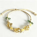 Golden Dawn Crystal Macrame Bracelet — crystal decor, product view
