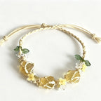 Golden Dawn Crystal Macrame Bracelet — crystal decor, product view