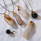 Agate Crystal Perfume Bottle Pendant — crystal necklace, additional product view
