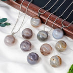 Agate Geode Pendant Necklace — crystal necklace, lifestyle view