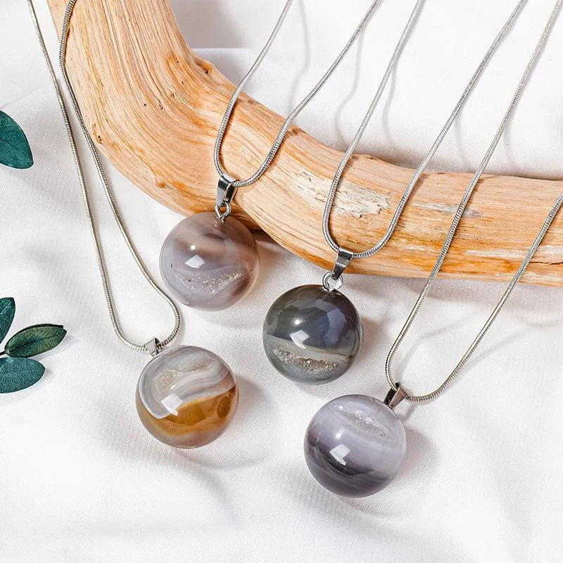 Agate Geode Pendant Necklace — crystal necklace, additional product view