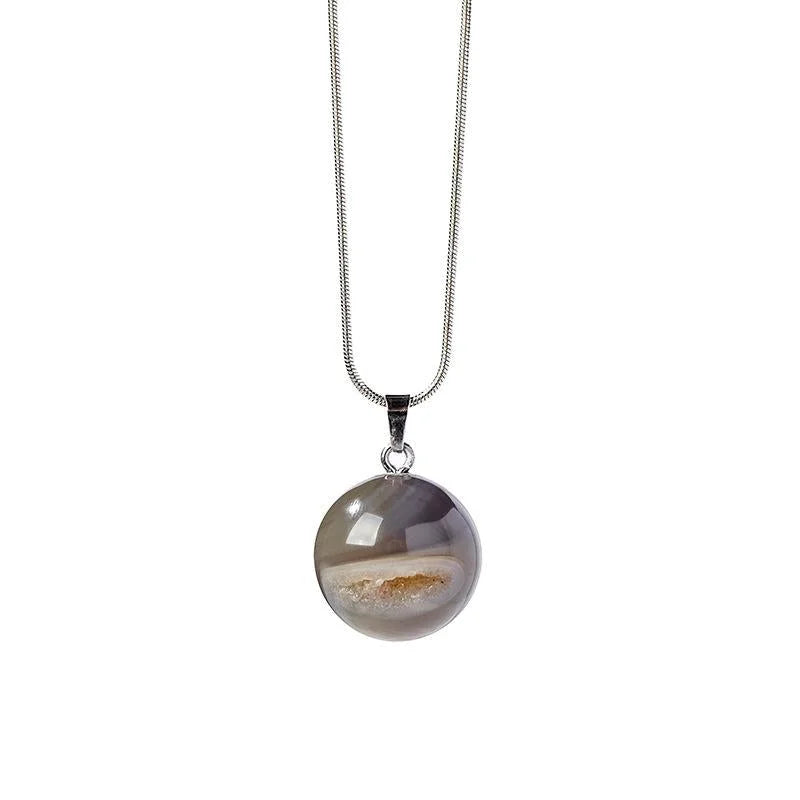 Agate Geode Pendant Necklace — crystal necklace, additional product view