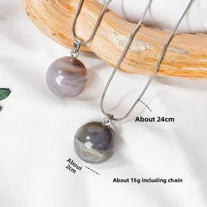 Agate Geode Pendant Necklace — crystal necklace, additional product view
