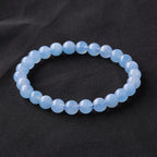 Aquamarine Crystal Bead Bracelet — crystal bracelet, product view