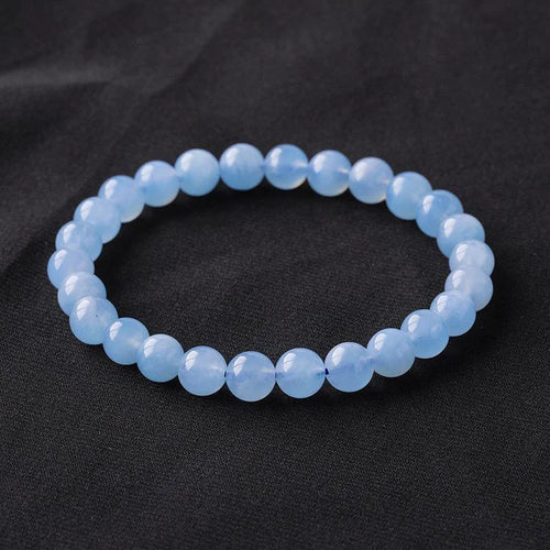 Aquamarine Crystal Bead Bracelet — crystal bracelet, product view