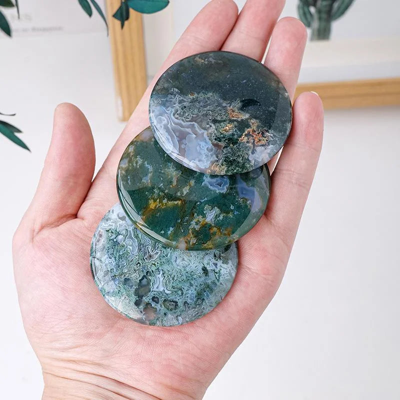 Aquatic Agate Decorative Stone — crystal home decor, lifestyle view