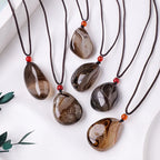 Banded Agate Pendant Necklace — natural stone necklace, additional product view