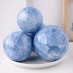 Blue Celestite Crystal Sphere — crystal home decor, additional product view