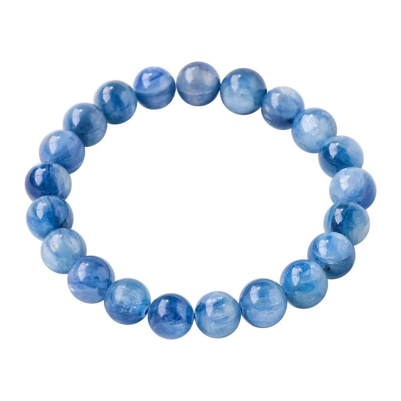 Blue Kyanite Bead Bracelet — crystal bracelet, product view