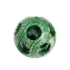 Carved Lushan Jade Decorative Sphere — crystal home decor, lifestyle view