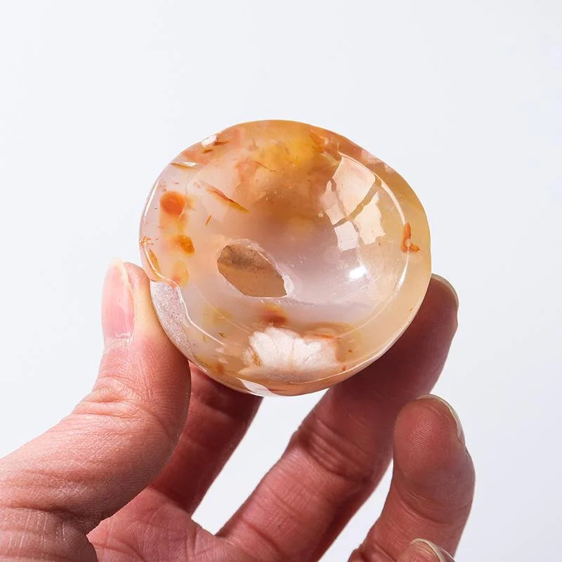 Cherry Blossom Agate Crystal Bowl — tableware, additional product view