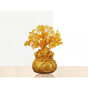 Citrine Crystal Money Tree Ornament — crystal home decor, additional product view