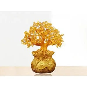 Citrine Crystal Money Tree Ornament — crystal home decor, additional product view